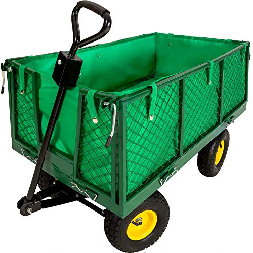 TecTake Carro de transporte carretilla de mano de jardin construccion max. carga 550 kg