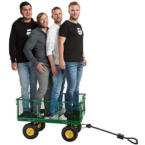 TecTake Carro de transporte carretilla de mano de jardin construccion max. carga 550 kg