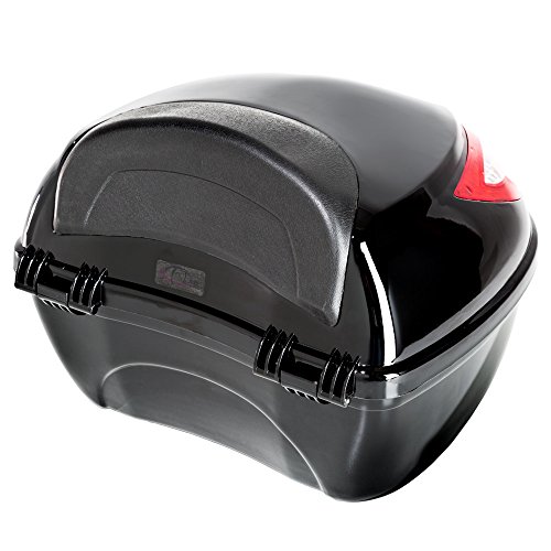 TecTake Universal baúl de Moto Scooter Maleta Motocicleta topcase Negro 38x40x30cm