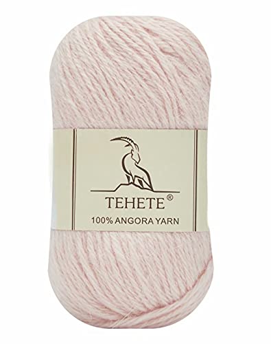 TEHETE Ovillo de Lana, 100% Angora Hilo, 50g, para Ganchillo y tejido Hilado, Suave Lujoso Perfecto para DIY y Tejer a Mano, 004