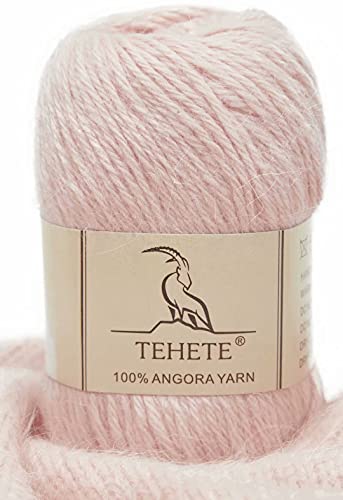 TEHETE Ovillo de Lana, 100% Angora Hilo, 50g, para Ganchillo y tejido Hilado, Suave Lujoso Perfecto para DIY y Tejer a Mano, 004