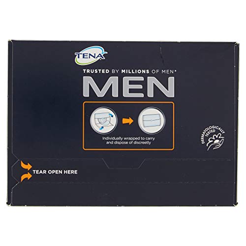 Tena Men - compresas para hombres con nivel 3 de protección y absorción – Paquete de 8