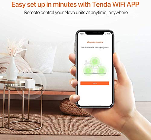 Tenda Nova Mesh MW5C - Sistema Router Wifi para Todo el Hogar (3 Unidades, Mu-Mimo, Seamless Roaming, Fast Ethernet, Control Parental, Funciona con Alexa)