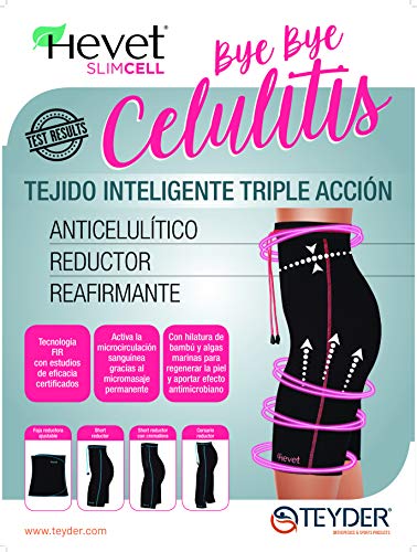 Teyder 921PT-13-L - Hevet Slimcell Pantalón Reductor Con Cremallera, Grande Rosa