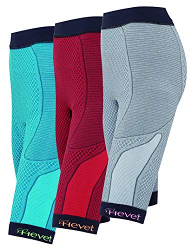 Teyder 924PT-182-S/M - Hevet Shapecell Sport Pantalón Short Reductor, Pequeño/Mediano Gris/Negro