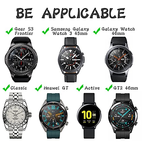 Th-some 22mm Repuesto de Correa para Samsung Galaxy Watch 3 (45mm)/Gear S3 Frontier/Classic/Galaxy Watch 46mm/Huawei GT/GT2 46mm, Banda de Reloj de Silicona Bicolor Ajustable (Negro rojo)