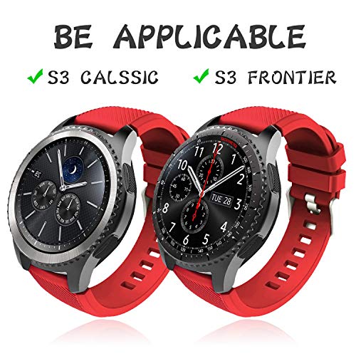 Th-some Correa para Samsung Gear S3 Frontier - Pulsera de Silicona para Galaxy Watch 46mm, Banda de Reloj de Silicona Suave Deportiva Pulsera de Repuesto para Galaxy Watch 46mm/ Gear S3/ Gear S4