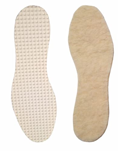 THE WALKING PAD - Plantilla 100% lana de oveja natural, talla 35 a 46 RECORTABLE. Te mantiene los pies calientes.