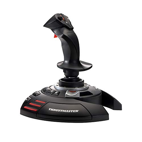 Thrustmaster T.Flight Stick X, Joystick con Control de Timón, Botones y Ejes Reprogramables, Mango Giratorio, Acelerador Integrado, Gatillo de Disparo, Compatible PC/USB