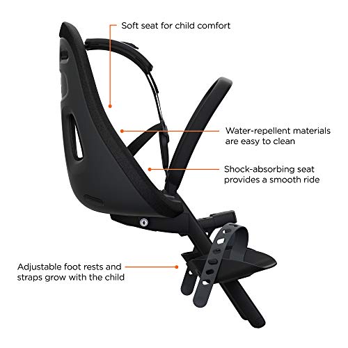 Thule Yepp Nexxt Mini - Asiento Delantero Unisex para niño, Color Negro, Carga máxima de 15 kg