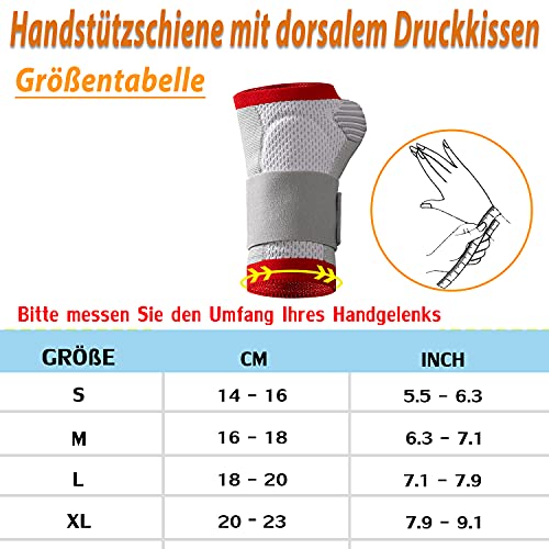 Thx4COPPER Muñequera de compresión con cojín de presión dorsalum, apoyo para la muñeca para túnel carpiano, artritis, tendinitis, dolor muscular articular, férula de apoyo para la mano derecha