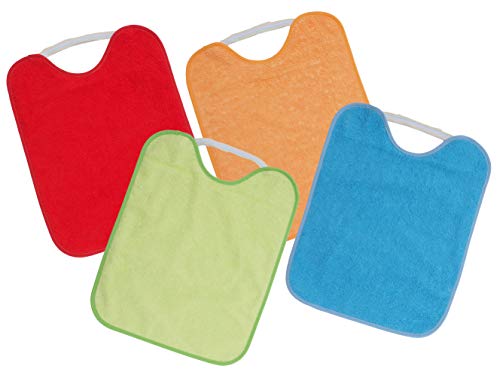 Ti-tin 3269-4 Pack de 4 Baberos Impermeables 12, 32x36 cm, Colores Fuertes, 18-24 Meses Unisex bebé