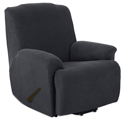 TIANSHU Funda de Sillón Relax Tejido Jacquard de poliéster y Elastano Fundas de sofá Suaves duraderas（Sillón Relax，Gris ）