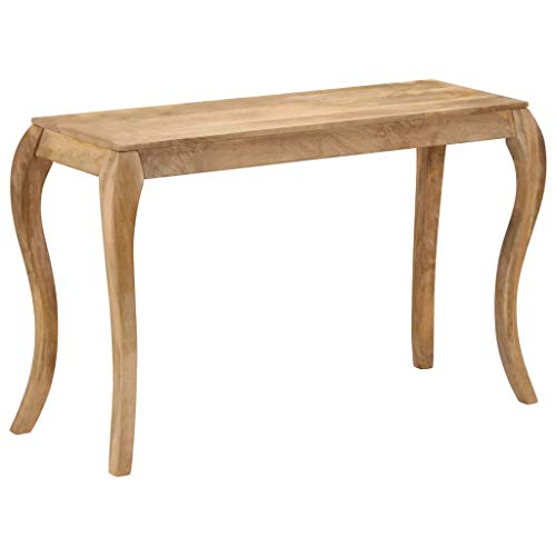 tidyard Mesa de Consola Mesa de Entrada Mesa Auxiliar Mesilla de Teléfono Aparador Tabla Alta para Dormitorio,Estilo Vintage,Patas Curvas,Madera Maciza de Mango 118x38x76cm