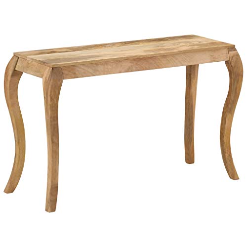 tidyard Mesa de Consola Mesa de Entrada Mesa Auxiliar Mesilla de Teléfono Aparador Tabla Alta para Dormitorio,Estilo Vintage,Patas Curvas,Madera Maciza de Mango 118x38x76cm