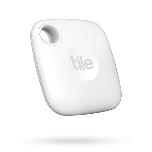 Tile Mate (2022) buscador de objetos Bluetooth, Pack de 1, Radio búsqueda 60m, compatible con Alexa, Google Smart Home, iOS, Android, Busca llaves, mandos y más, Blanco