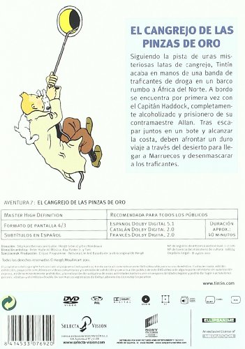 Tintin Y El Cangrejo De Las Pinzas De Oro [DVD]