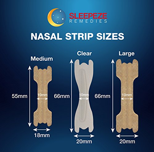 Tiras de Nasales L x 60 Sleepeze Remedies, Roncar Nasal Strips, Tiras Nariz Respirar, Tira Nasal Para Dejar De Roncar, Nasal Strips Para Ronquidos, Tiras Nasales Antirronquidos