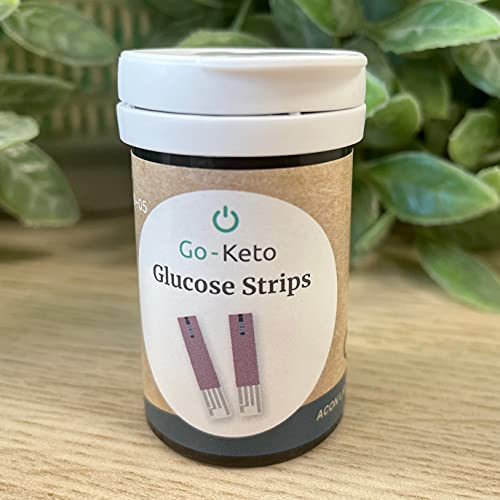 Tiras de prueba de glucosa Go-Keto 50 piezas | adecuado para el medidor de cetonas Go-Keto | control regular de cetonas, en casa y mientras viaja