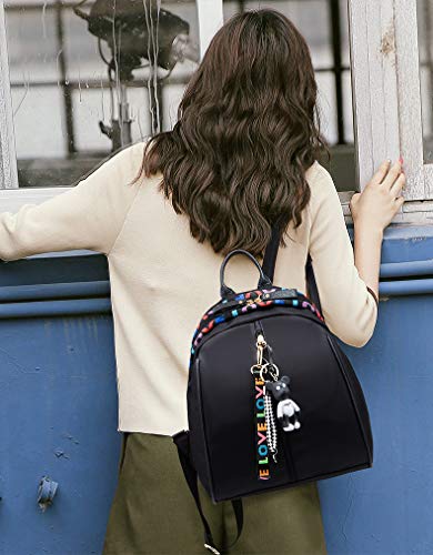 Tisdaini Bolsos Mochila Mujer Nylon Moda Casual Impermeables Viaje Escolares Bolsos Medio