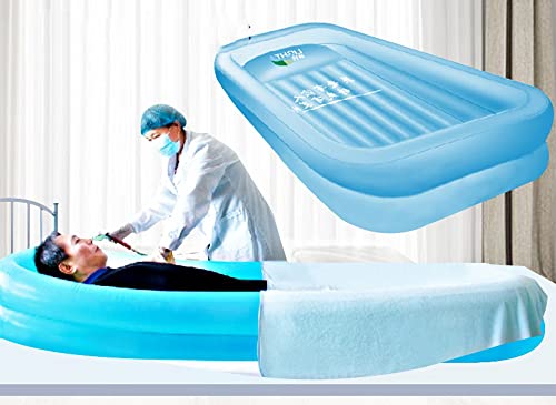 tjz BañEra Inflable MéDica para Adultos, BañEra De PVC para GeriáTricos, Ancianos, Discapacitados, Kit De Ducha De Cabecera Inflable con Bolsa De Agua para BañO con Bomba De Aire EléCtrica