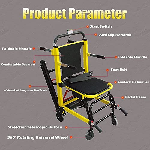 TKTTBD Silla De Ruedas Eléctrica para Subir Escaleras Máquina para Subir Escaleras Artefacto para Subir Escaleras, Escaleras Plegables hacia Arriba Y hacia Abajo Completamente Automáticas