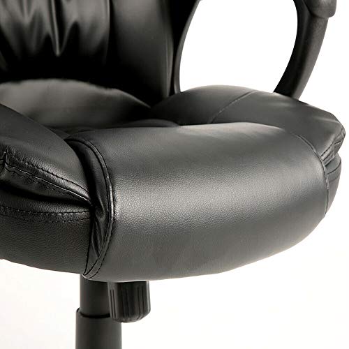 TLV SD-0C110 Silla de Oficina Sillon Director Escritorio Acolchado Giratoria Elevable Piel