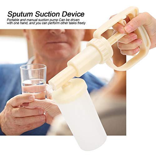 TMISHION PVC Dispositivo Portátil de Succión de Esputo, Bomba de Succión Portátil Manual Máquina de Succión de Flema para Chupar Esputo, Saliva, Sangre de Pus y Otros Líquidos