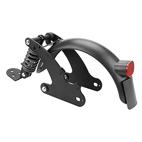 Tmom Amortiguador Trasero es Adecuado para Xiaomi M365 Pro/Pro2/1s/M365 Scooter Eléctrico, Suspensión con Guardabarros, Se puede Instalar Placa de Matrícula Scooter Accesorios (negro-para M365/1S)