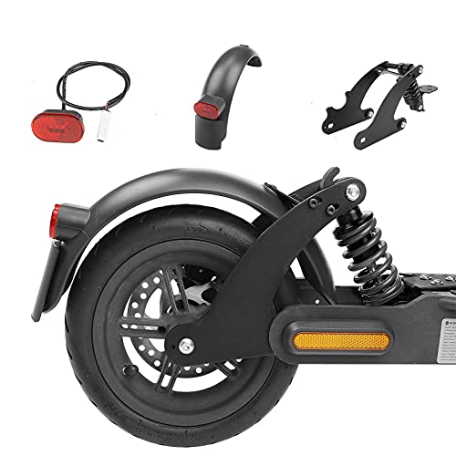 Tmom Amortiguador Trasero es Adecuado para Xiaomi M365 Pro/Pro2/1s/M365 Scooter Eléctrico, Suspensión con Guardabarros, Se puede Instalar Placa de Matrícula Scooter Accesorios (negro-para M365/1S)