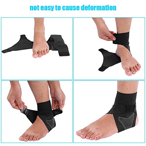 Tobilleras Deportivas Soporte de Tobillo ,Protección de Apoyo de Tobillo Ajustable Deportes Transpirable Compression Ankle Support Protector de Tobillo Futbol Baloncesto Ciclismo(Large-1 Par)