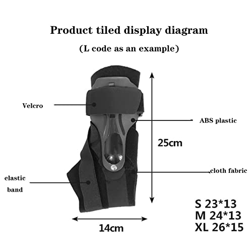 Tobillo de compresión con férula, estabilizador de tobillo ajustable, soporte de tobillo para esguince, tendinitis, esguince de tobillo, recuperación de lesiones en el tendón para niños, adultos, homb