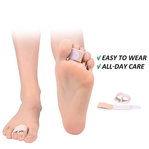 Toe Separator Gel Bunion Corrector Hammer Toe Straightener Professional Forefoot Cushions Toe Straightener Bunion Pads Relieve Hammer Toe Bunion Overlapping Toe Callus Blister for Men Women(5 pair)