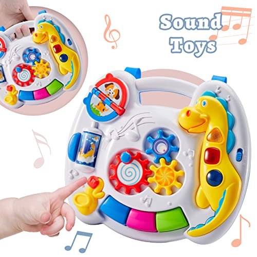 TOEY PLAY Juguetes con Sonido, Mesa de Actividades Bebe 12 Meses, Musical Juguete Aprendizaje para Ninos Ninas 1+ Años