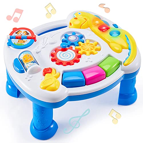 TOEY PLAY Juguetes con Sonido, Mesa de Actividades Bebe 12 Meses, Musical Juguete Aprendizaje para Ninos Ninas 1+ Años