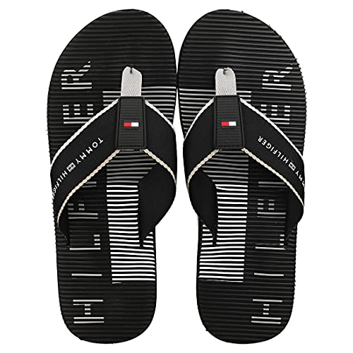 Tommy Hilfiger Floyd 52D, Chanclas Hombre, Negro, 43 EU