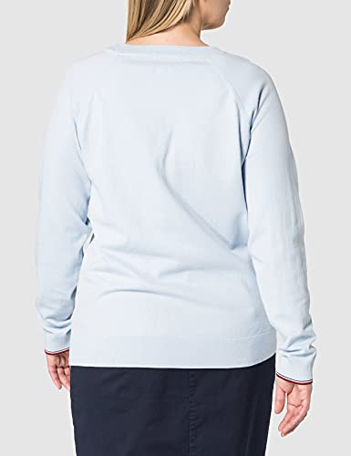 Tommy Hilfiger V-Neck Sweater Suter, Breezy Blue, XS para Mujer