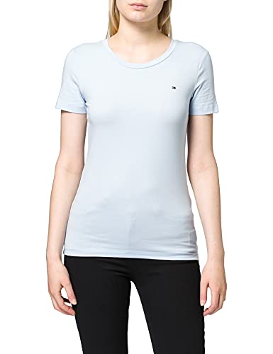 Tommy Hilfiger WW0WW26739 Camiseta, Breezy Blue, Medium para Mujer