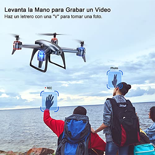 Tomzon A26 Drone con Cámara HD 1080P, FPV Drone para Principiante DIY Ruta de Vuelo 22 Mins Vuelo Control de Gravedad Fotografía de Control de Gestos Estabilización de Altitud Quadcopter para Adulto