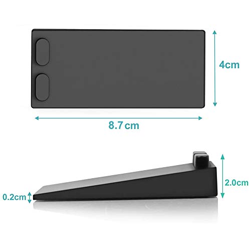 Tope de Puerta para Suelo, [Set de 4] Cuña Puerta de Goma Antideslizante Protección de Pared y Muebles Negro