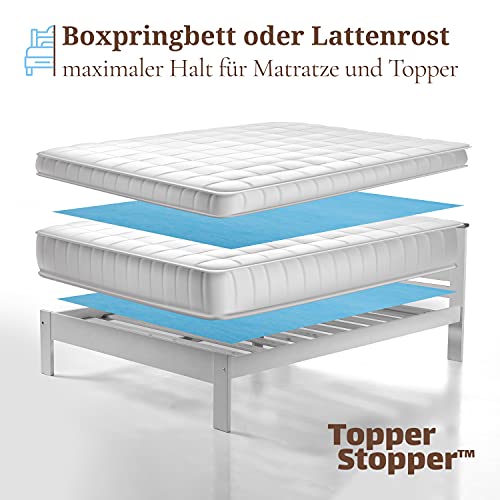 Topper Stopper | Base antideslizante para cama continental | Base antideslizante para colchones | Protector antideslizante | 60 x 180 cm