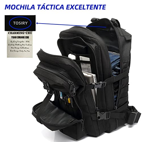 TOSIRY Mochila Táctica Militar para Hombre Mujer, Práctico y Espacioso Bolso Asalto Paquete MOLLE Multifuncional