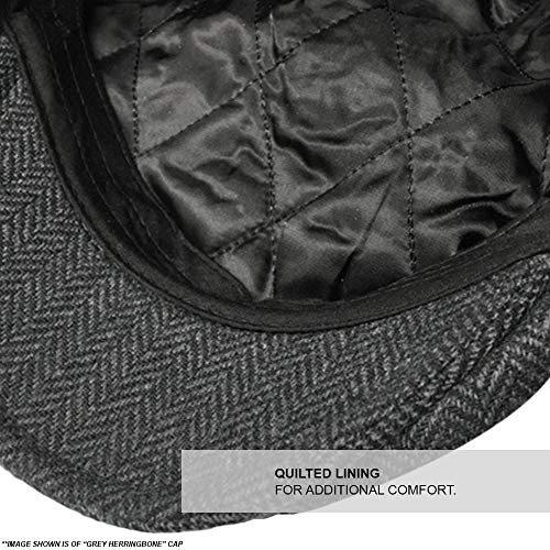 TOSKATOK Gorra Plana de Tweed Boys Girls para niños-Brown