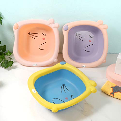 TOYANDONA 3 Piezas Infantil Cara Pie Tope Lavabo Viaje Dibujos Animados Infantil Lavabo Lavado Conjunto de Bañera