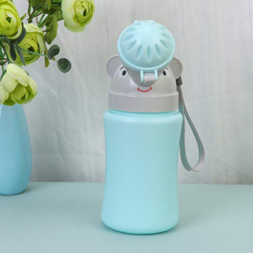 TOYANDONA Cute Portátil de Emergencia Orinal Baño Elefante Botella de Orina Taza para Niños Camping Viaje en Coche Exterior (Verde)