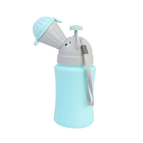 TOYANDONA Cute Portátil de Emergencia Orinal Baño Elefante Botella de Orina Taza para Niños Camping Viaje en Coche Exterior (Verde)