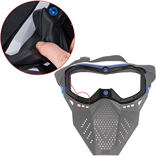 Toyer Paquete de 2 mascarillas tácticas compatibles con Nerf Rival, Apollo, Zeus, Khaos, Atlas, Artemis Blasters Rival Mask (Rojo y Azul)