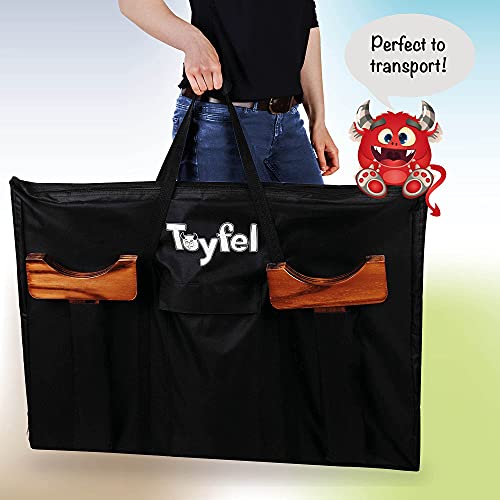 Toyfel Conecta 4 XXL - Juego de Mesa Gigante - Cuatro en Raya - El Juego clásico de Madera FSC® para Dentro y Fuera - para niños y Adultos a Partir de 4 años - Juegos de Mesa - Ace