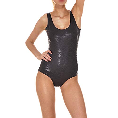 Traje De Baño para Mujer Báscula para Peces Triángulo Eslinga Una Pieza Traje para Practicar El Surf En La Piel De Verano para Mujeres Girl S (Color : Schwarz, Size : M)