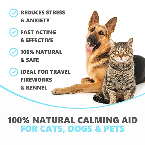 Tranquilizante Para Perros Alivia la Ansiedad Calm PRO 100% Natural Pets Purest para Perros Gatos Caballos Conejos Aves Alivia el Estrés y Ansiedad Jaulas, Ruidos Fuertes, Fuegos Artificiales 50ml